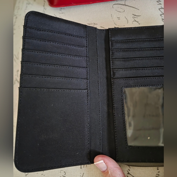 VINTAGE Kate Spade Purse & Wallet Army Green and Red - Picture 9 of 16